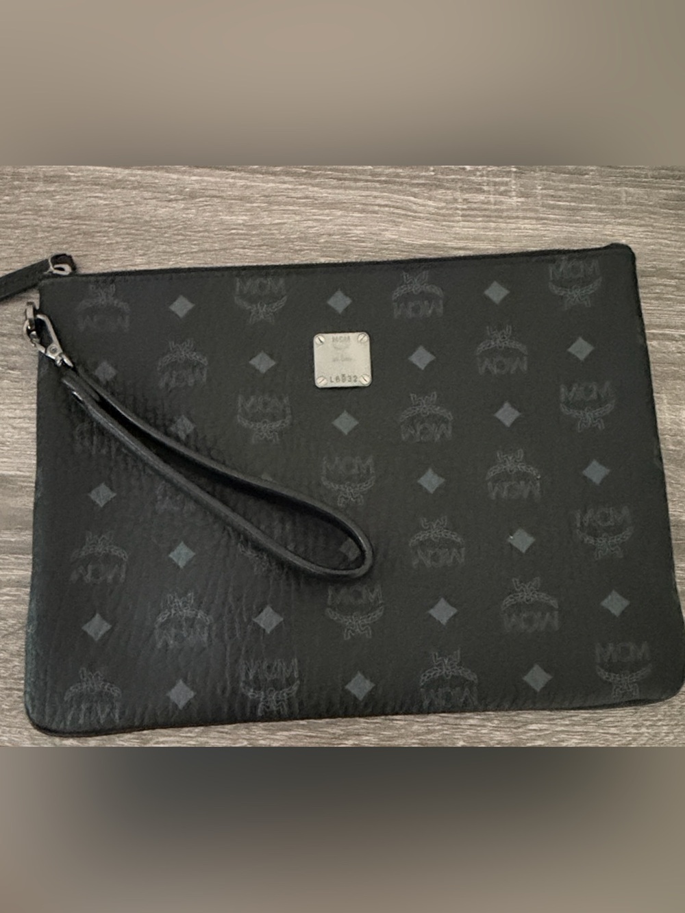 MCM Visetos Large Pouch/ Wristlet
